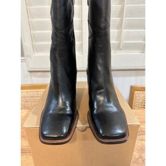 Franco Sarto Women's Stevie Block Heel Bootie Black Leather Size 6.5 NWOB - Picture 7 of 15